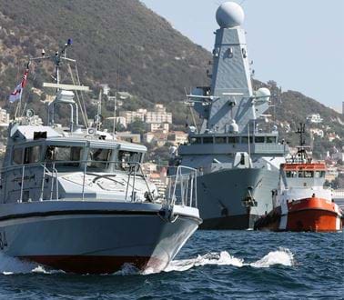 Pleasure boat, warship and lifeboat with communications systems on