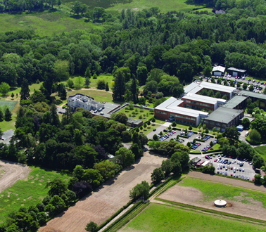 An aerial shot of the Roke Romsey grounds