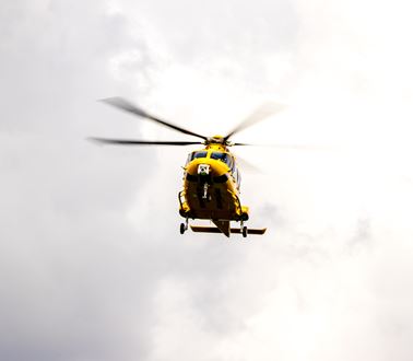 A lifeguard helicopter