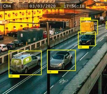 CCTV system scanning cars