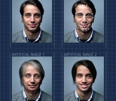 Deepfake diagram showing the same face with different alterations