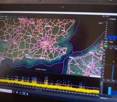 LOCATE-T displaying locations on a map