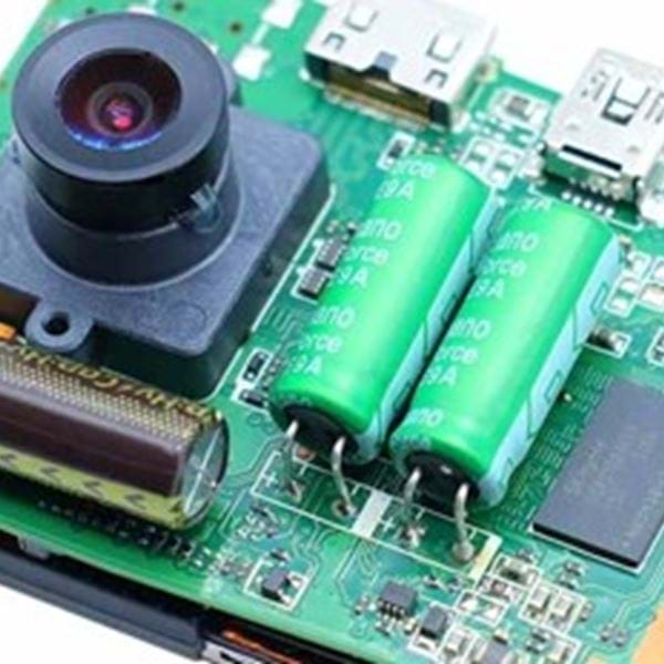 A circuit board and camera lens 